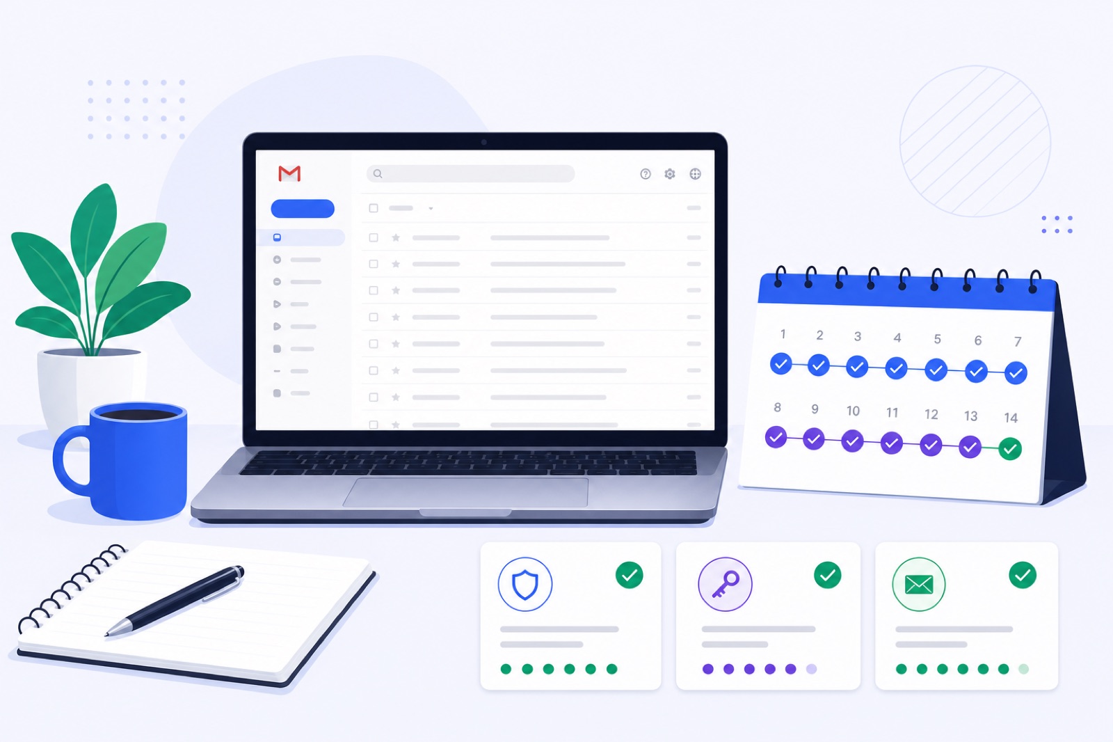 Gmail warm-up schedule with SPF DKIM DMARC checks and a 14-day ramp